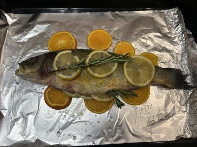 Keptas sėklinis su citrusiniais vaisiais ir rozmarinu Žingsnis 10