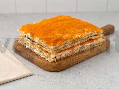 Saira tortas su vafliniais biskvitas Žingsnis 8