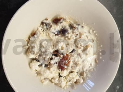 Varškės desertas su riešutais „Top-top“ Žingsnis 3