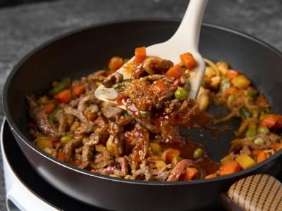 Nudeginta makaronai su jautiena korėjietišku stiliumi Žingsnis 7