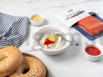 Bagelis su upėtakiu ir kreminiu sūriu Žingsnis 1