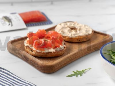 Bagelis su upėtakiu ir kreminiu sūriu Žingsnis 3