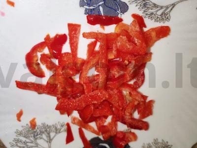 Raudona barščiai su paprikomis Žingsnis 4