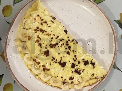 Švelniausias varškės blynelis su bananais pagrindine nuotrauka