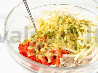 Lengvas salotas su naminiu majonezu Žingsnis 5