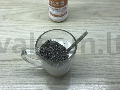 Chia sėklų ir mango pudingas Žingsnis 2
