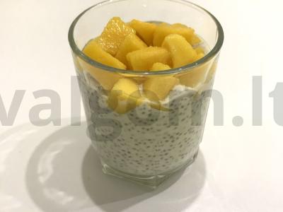 Chia sėklų ir mango pudingas pagrindine nuotrauka