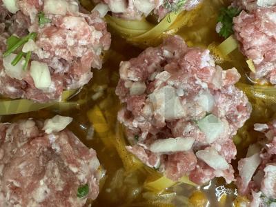 Makaronų lizdai su faršu po sūriu Žingsnis 9