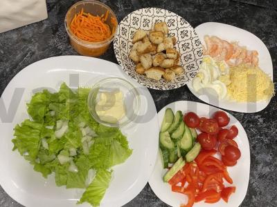 Greitas salotas su krevetėmis Žingsnis 2