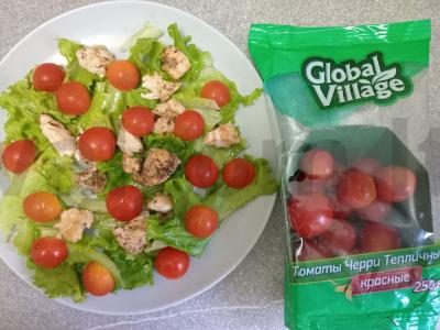 Salotas su kalakutiena, vyšniniais pomidorais ir brie sūriu Žingsnis 4