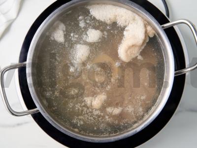 Žaliasis šaltibarščiai su mėsa Žingsnis 1