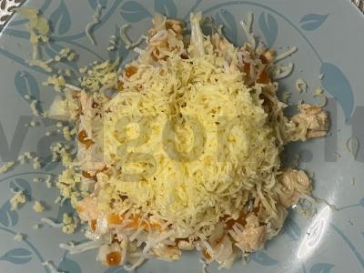 Salotas „Karališkas“ su ikrais ir rikota Žingsnis 4