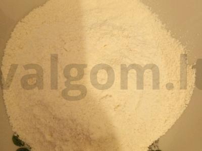 Vaniliniai keksiukai iš blynų miltų Žingsnis 1