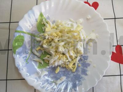 Salotos su krabų lazdelėmis ir čiuoka Žingsnis 1