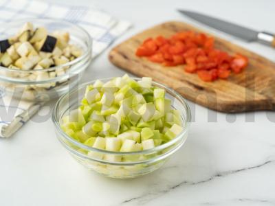 Daržovių troškinys su grybais ir baklažanais Žingsnis 1