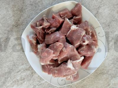 Kumpio plovas su daržovėmis Žingsnis 1