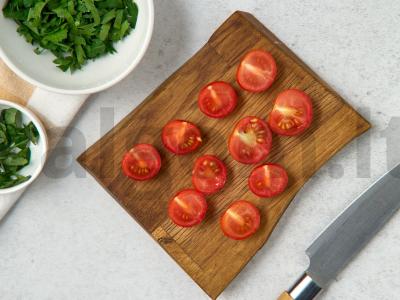 Jūros gėrybių ir riešutų salotos Žingsnis 2