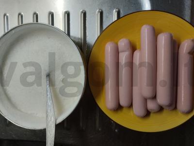 Dešrelės krakmolo tešloje Žingsnis 4