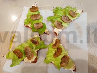 Užkandžių sumuštiniai su sūrio rūkyta šonine Žingsnis 13