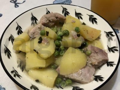 Troškintas bulvių patiekalas su mėsa ir žirneliais Žingsnis 11