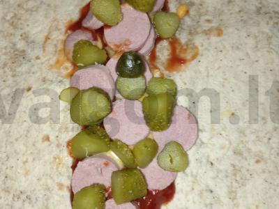 Šašlykas su dešrelėmis Žingsnis 3