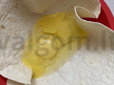 Tortilijos krepšelis pusryčiams Žingsnis 4