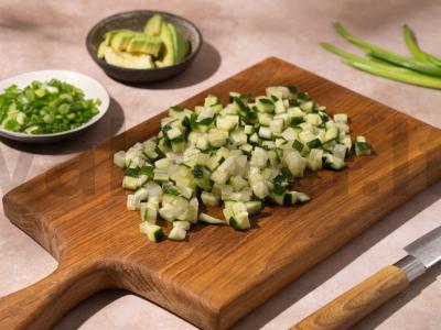 Keptas sushi salotas Žingsnis 6