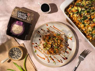 Keptas sushi salotas pagrindine nuotrauka