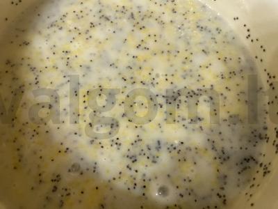 Kukurūzų ir aguonų košė su pienu Žingsnis 6