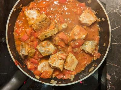 Makaronai su tunu ir alyvuogėmis Žingsnis 3