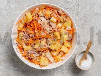 Bulvės su kiauliena puoduose Žingsnis 7