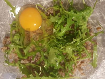 Grikių blynas su rukola ir balzaminiu padažu Žingsnis 2