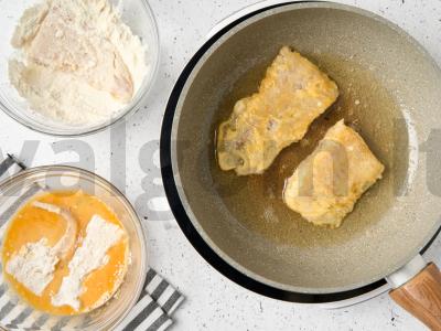 Keptas menkė česnakinėje majonezo padaže Žingsnis 2