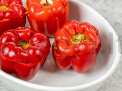 Kepti pipirai su daržovėmis ir ryžiais Žingsnis 5