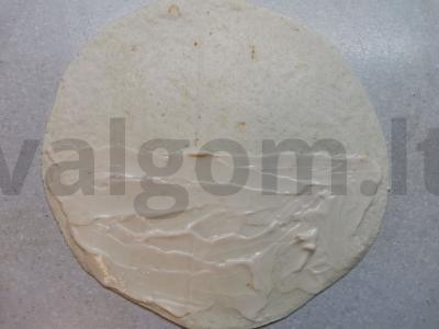 Tortilija su rūkyta šonine ir daržovėmis Žingsnis 2