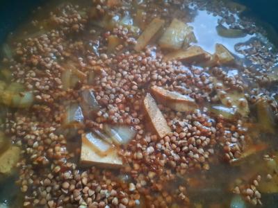 Grikių košė su tofu ir mung pupelėmis Žingsnis 2