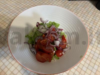 Daržovių salotas „Rudeniškai“ Žingsnis 7