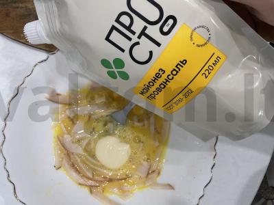 Kiaušinienė „Draugystė“ su karbonaidu Žingsnis 4