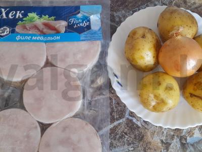 Kepti menkės medalionai su bulvėmis Žingsnis 1