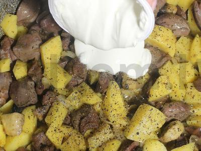 Indėnų skrandžių troškinys su bulvėmis ir grietine Žingsnis 8