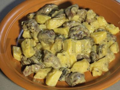 Indėnų skrandžių troškinys su bulvėmis ir grietine Žingsnis 10