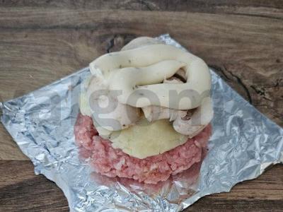 Mėsos faršo kotletas su pipirais Žingsnis 6