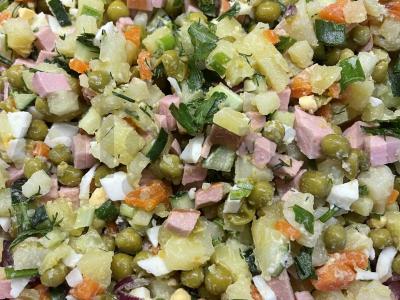 Olivje su šviežiais žalumynais Žingsnis 5