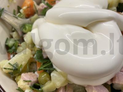 Olivje su šviežiais žalumynais Žingsnis 6