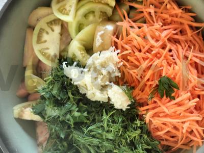 Aštrūs žalieji pomidorai greitam paruošimui Žingsnis 5