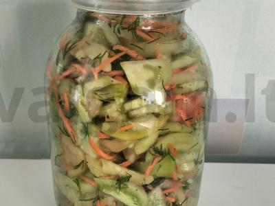 Aštrūs žalieji pomidorai greitam paruošimui Žingsnis 10