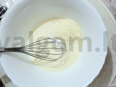 Vieniški vafliai iš minkštos varškės su mango ir marakuja Žingsnis 2