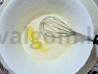 Vieniški vafliai iš minkštos varškės su mango ir marakuja Žingsnis 3