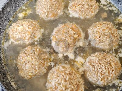 Mėsos ežiukai su cukinija ir rudaisiais ryžiais Žingsnis 6