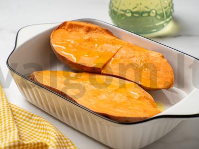 Saldžiojo bulvių laivas su avinžirnių įdaru Žingsnis 1